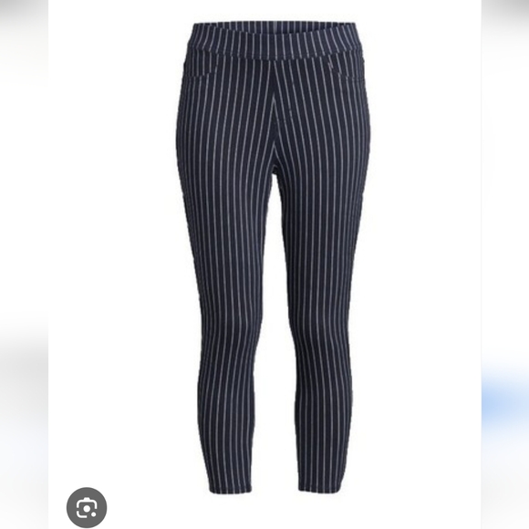 Nwt LOFT MARISA skinny Pinstripe Stripes Navy Blue 6 Tall Pants Classy Business - Picture 1 of 12